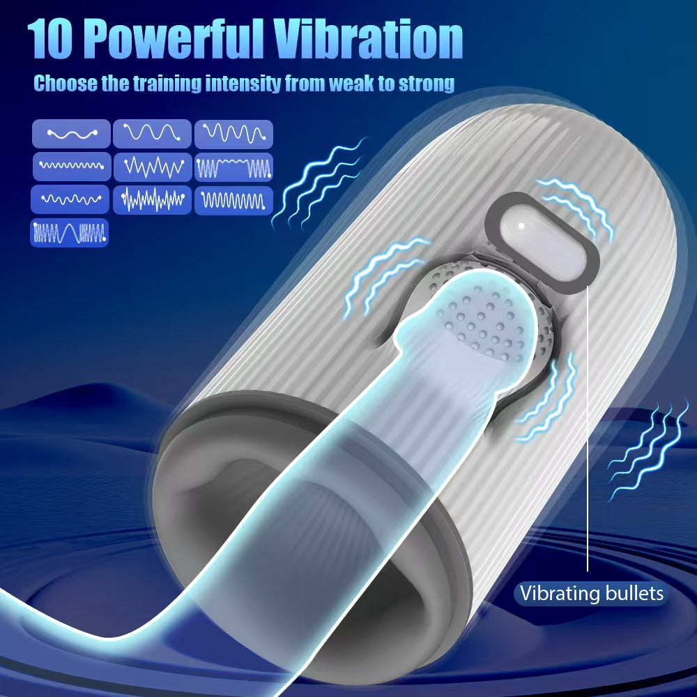 Automatische Male Masturbator Met Zuigfunctie Wit