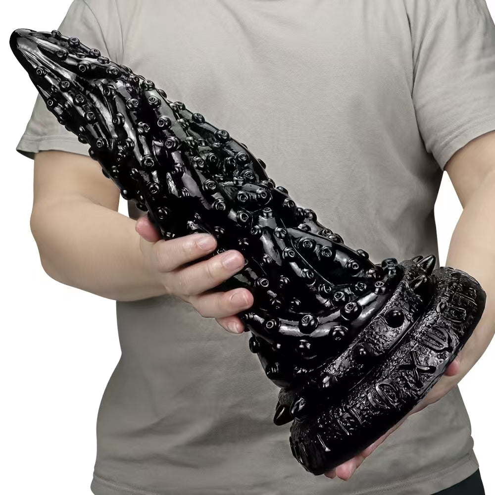 Big Black Tenticle Dildo 36cm Met Silicone