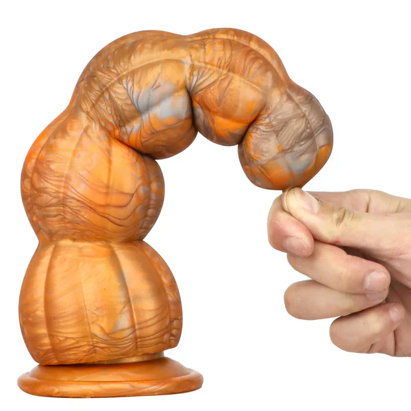 Halloween Monsterdildo met Pompoenstructuur en Sterke Zuignap