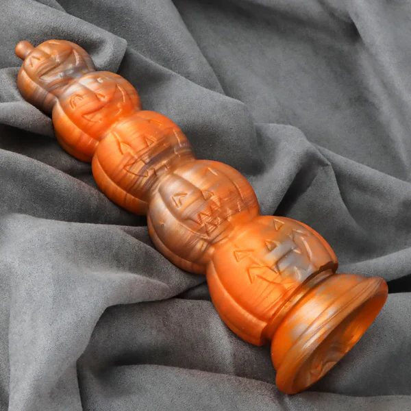 Halloween Monsterdildo met Pompoenstructuur en Sterke Zuignap