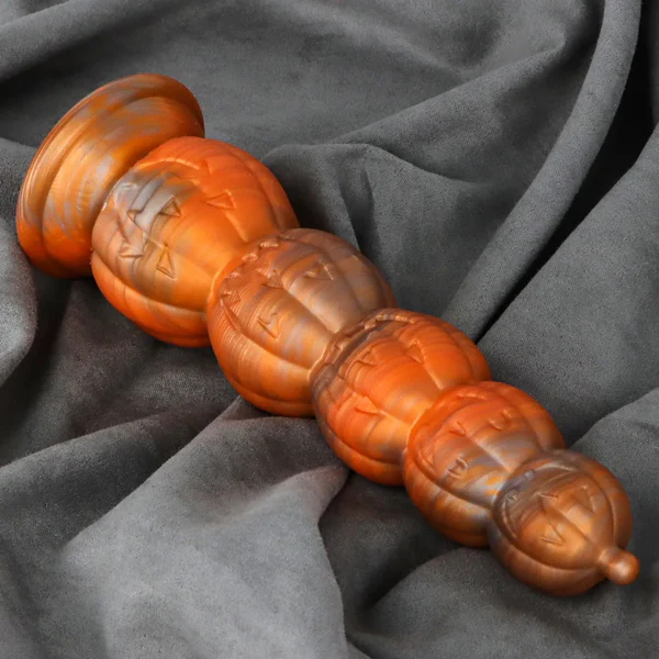 Halloween Monsterdildo met Pompoenstructuur en Sterke Zuignap
