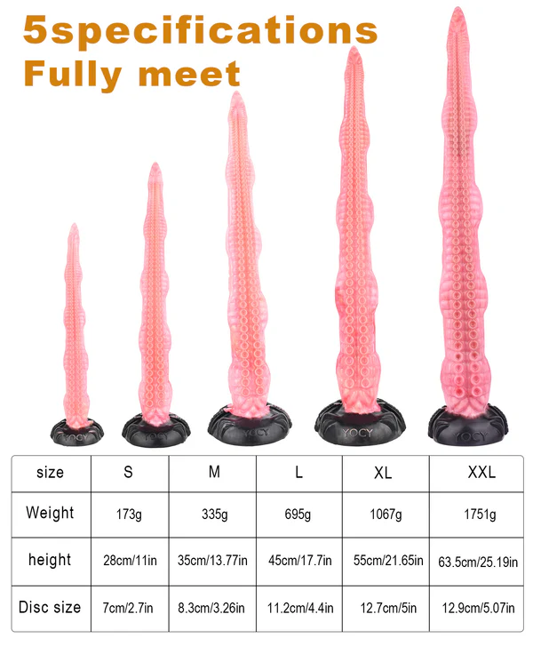 Super Long Tentacle Dildo 25 Inch Pink Silicone