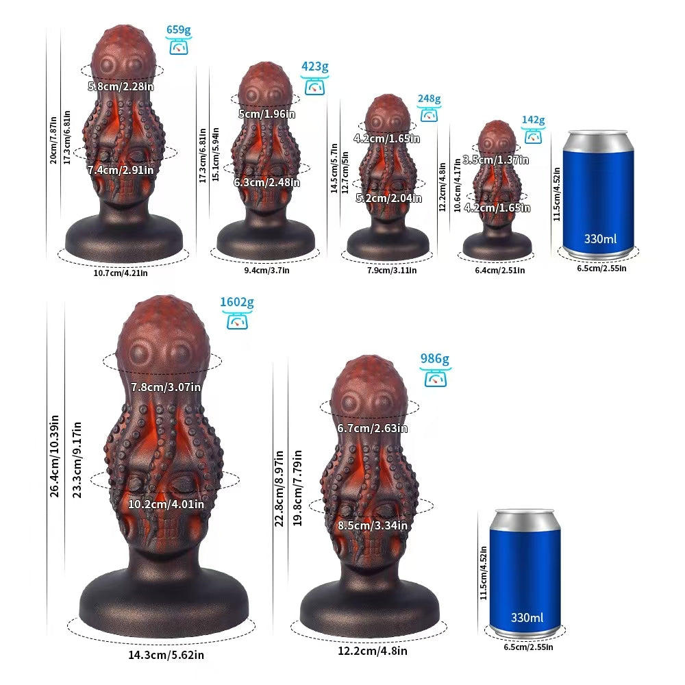 Monster Buttplug Met Schedel En Octopustentakels