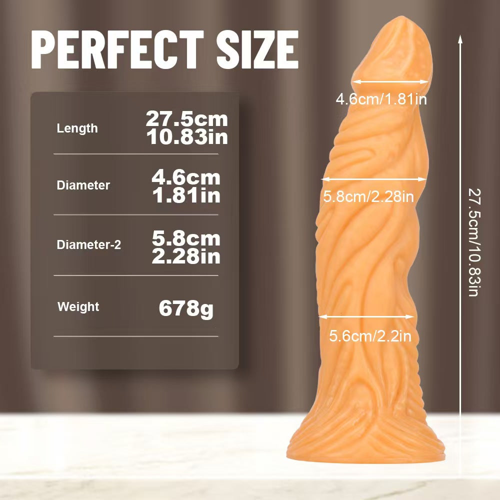 27cm Paars Fantasy Monsterdildo Met Dikke