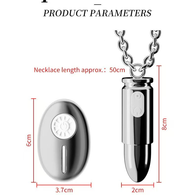 Zilveren Ketting Bullet Vibrator Met Afstandsbediening