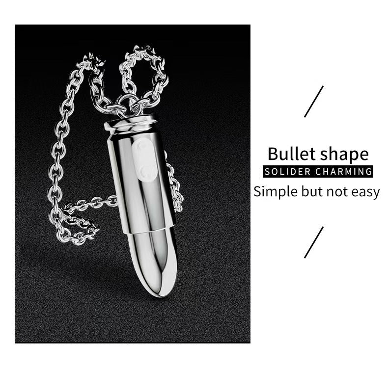 Zilveren Ketting Bullet Vibrator Met Afstandsbediening