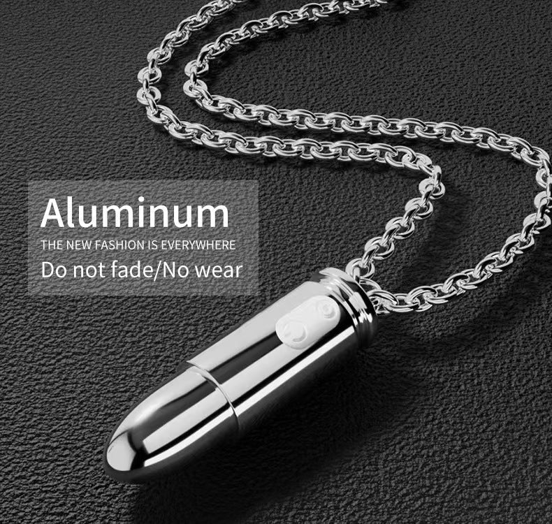 Zilveren Ketting Bullet Vibrator Met Afstandsbediening