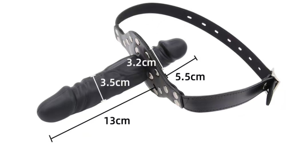 BDSM Double Head Face DildoGag