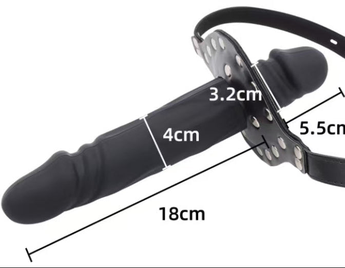 BDSM PenisGag met Dubbele Dildo