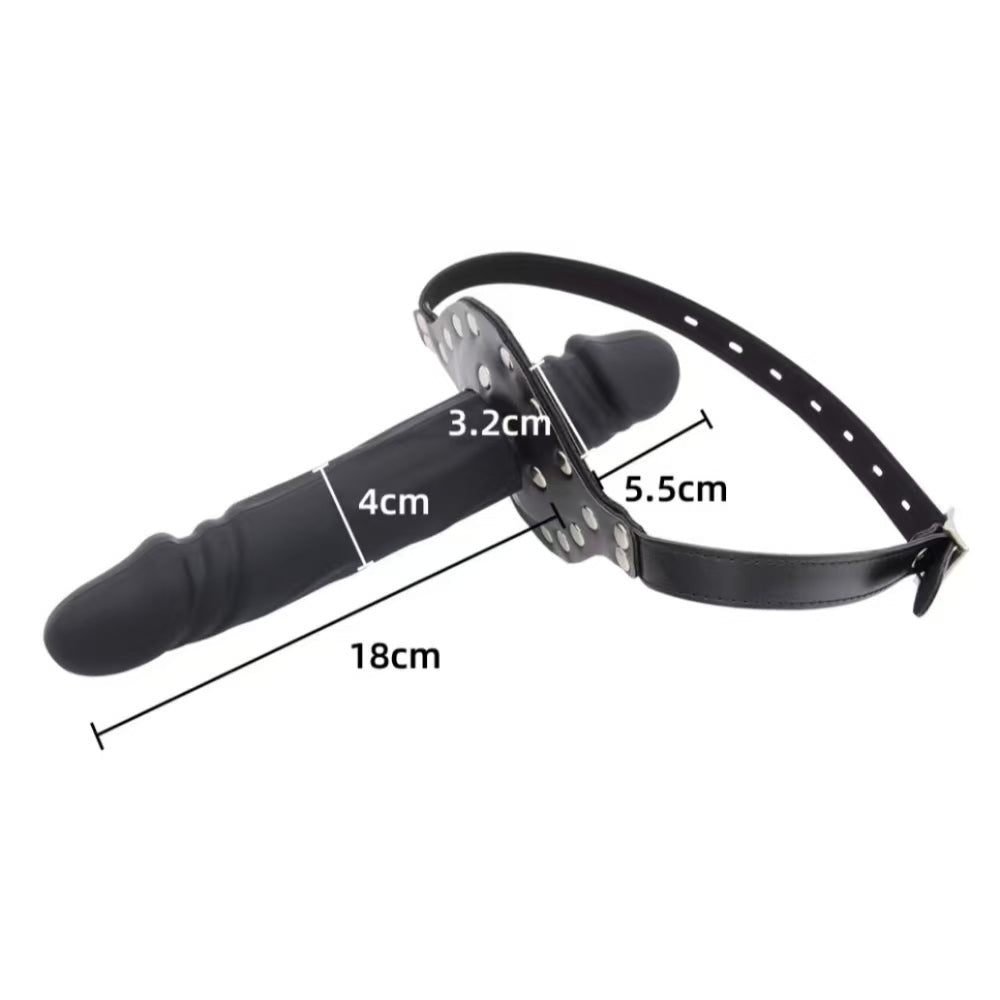 17.8cm BDSM Gag Met Bondage Dildo Design