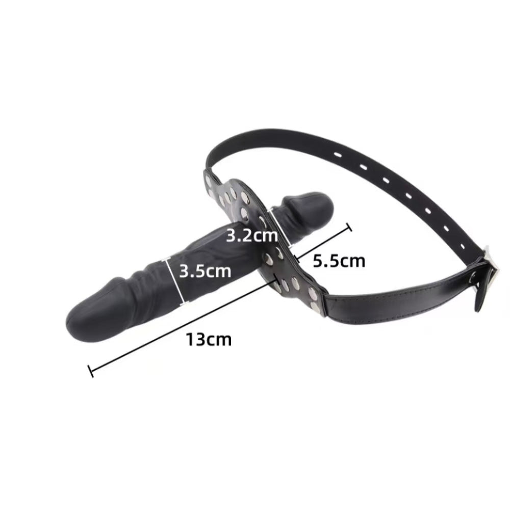 17.8cm BDSM Gag Met Bondage Dildo Design