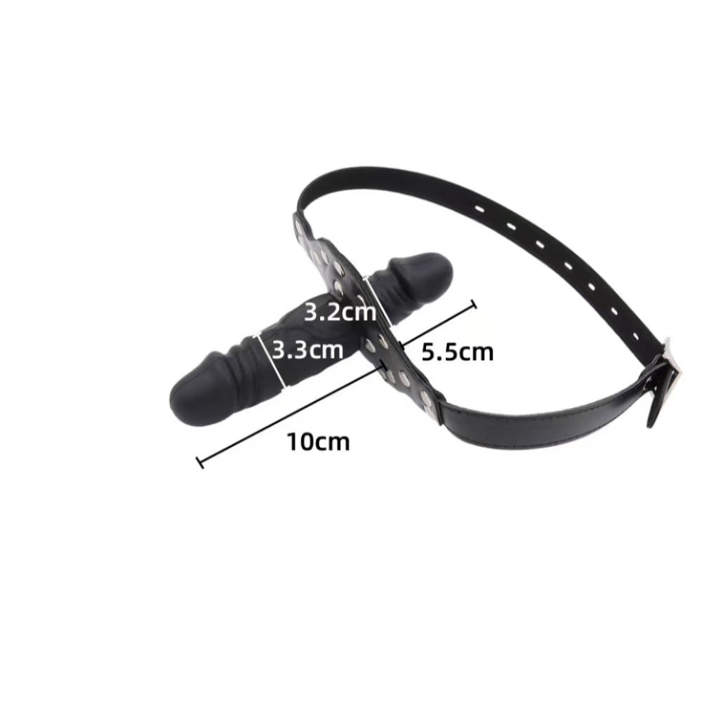 17.8cm BDSM Gag Met Bondage Dildo Design