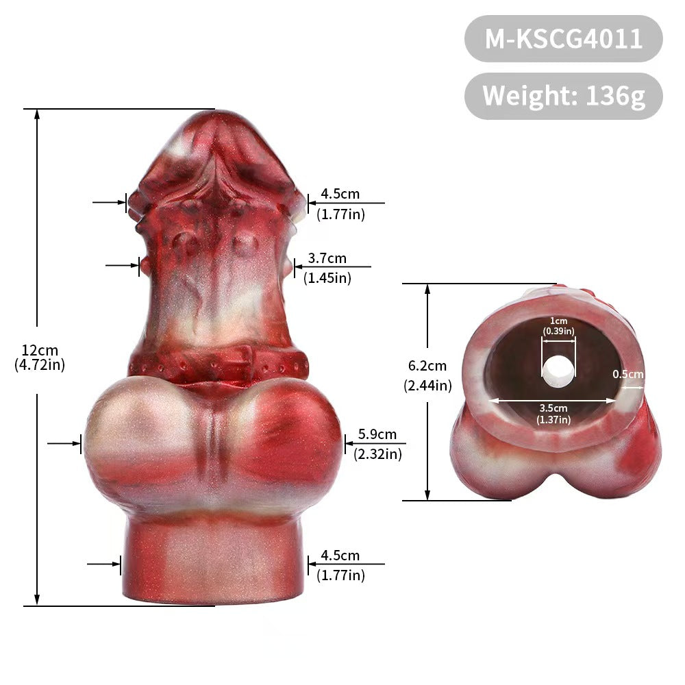 Dog Knot BDSM Leather Straps Dildo Gag