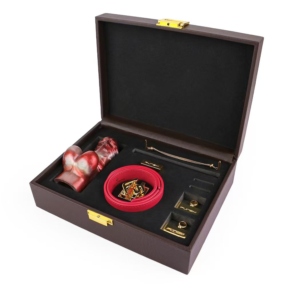 Dog Knot BDSM Leather Straps Dildo Gag