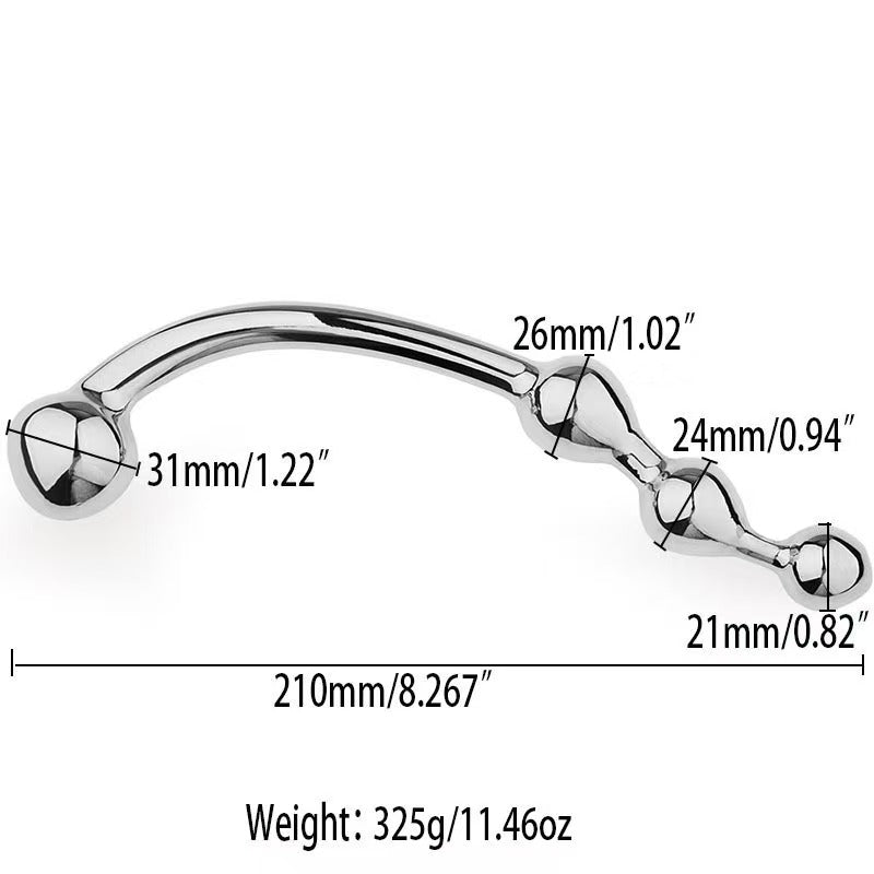 Metalen Dildo Met Kromming Voor G Spot Stimulatie
