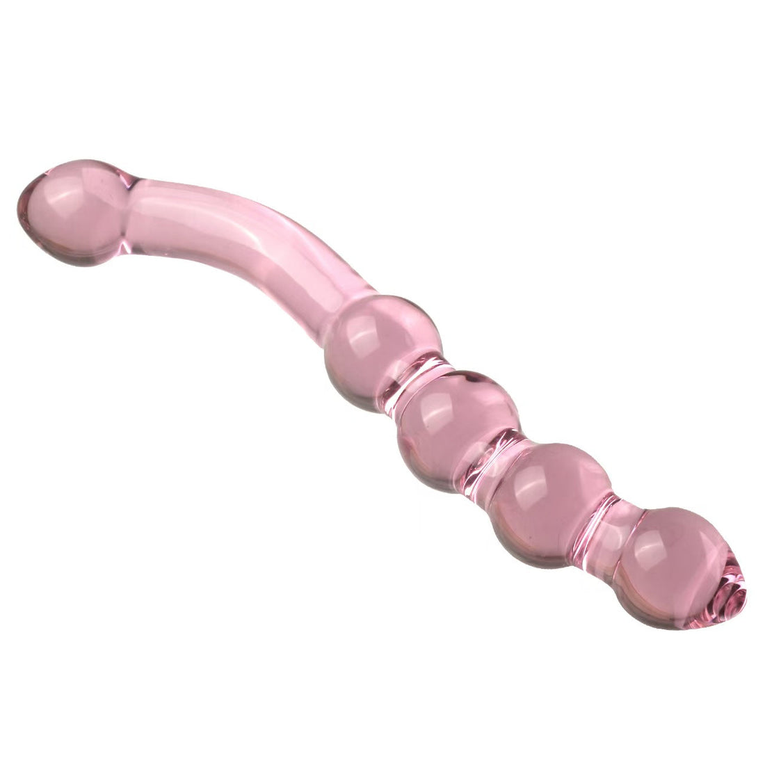 Pink Kralen G-spot Stimulator Glazen Dildo
