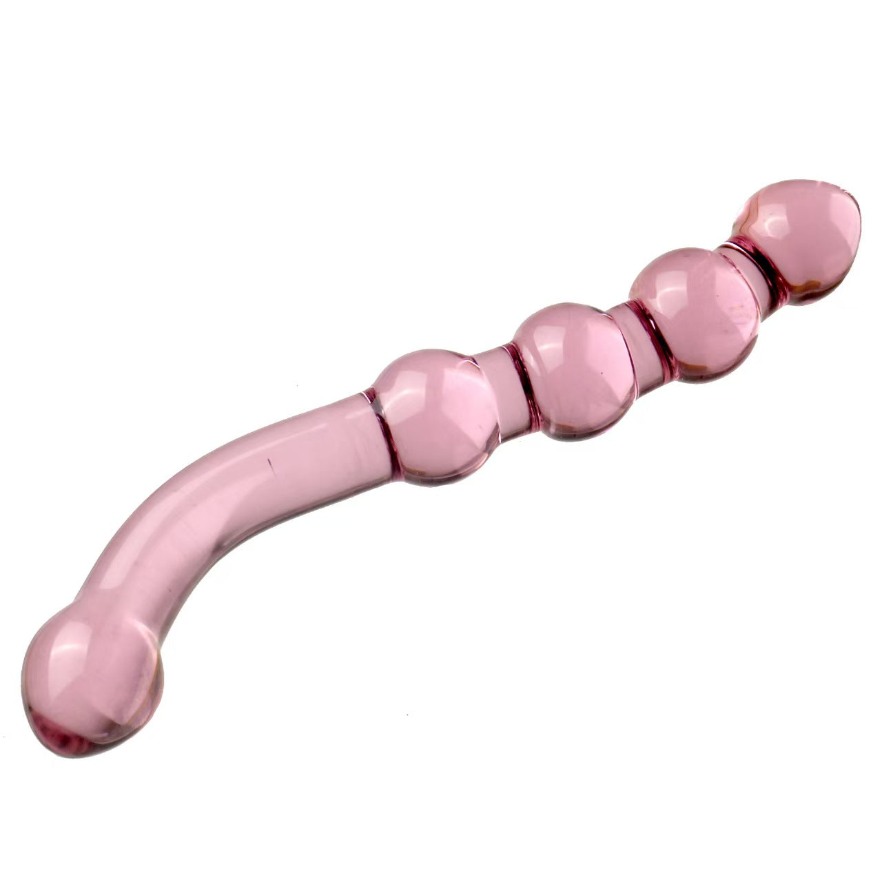 Pink Kralen G-spot Stimulator Glazen Dildo