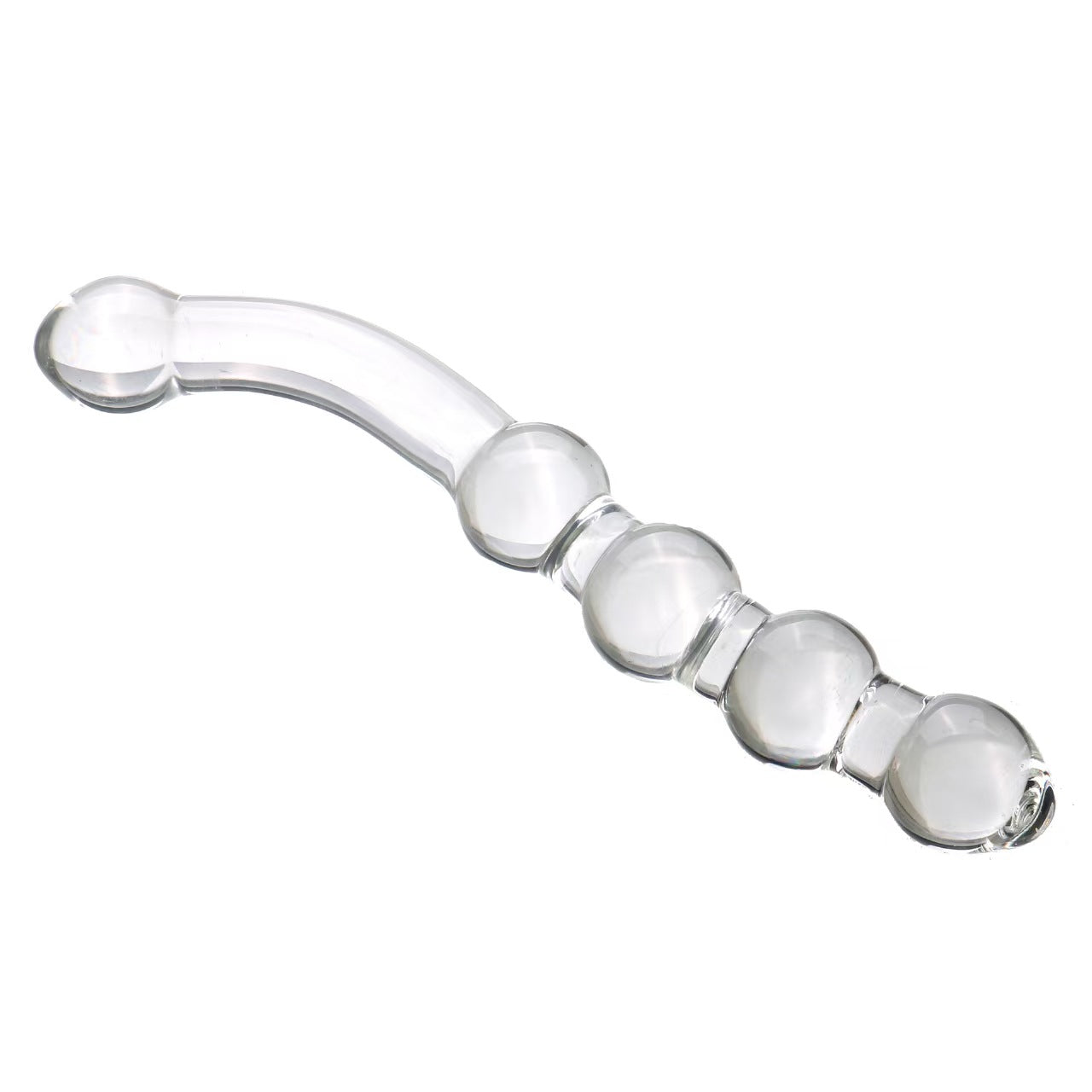 Pink Kralen G-spot Stimulator Glazen Dildo