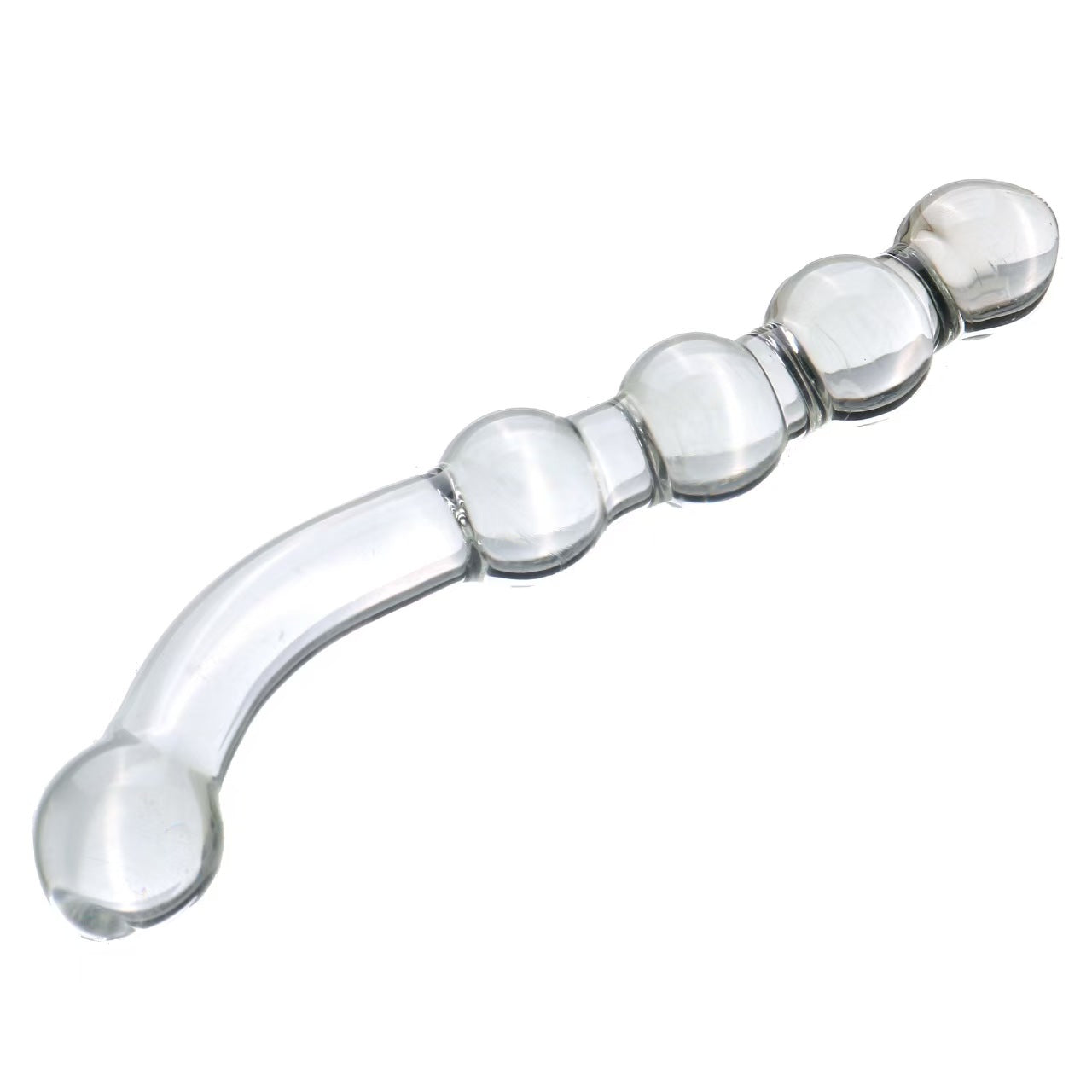 Pink Kralen G-spot Stimulator Glazen Dildo