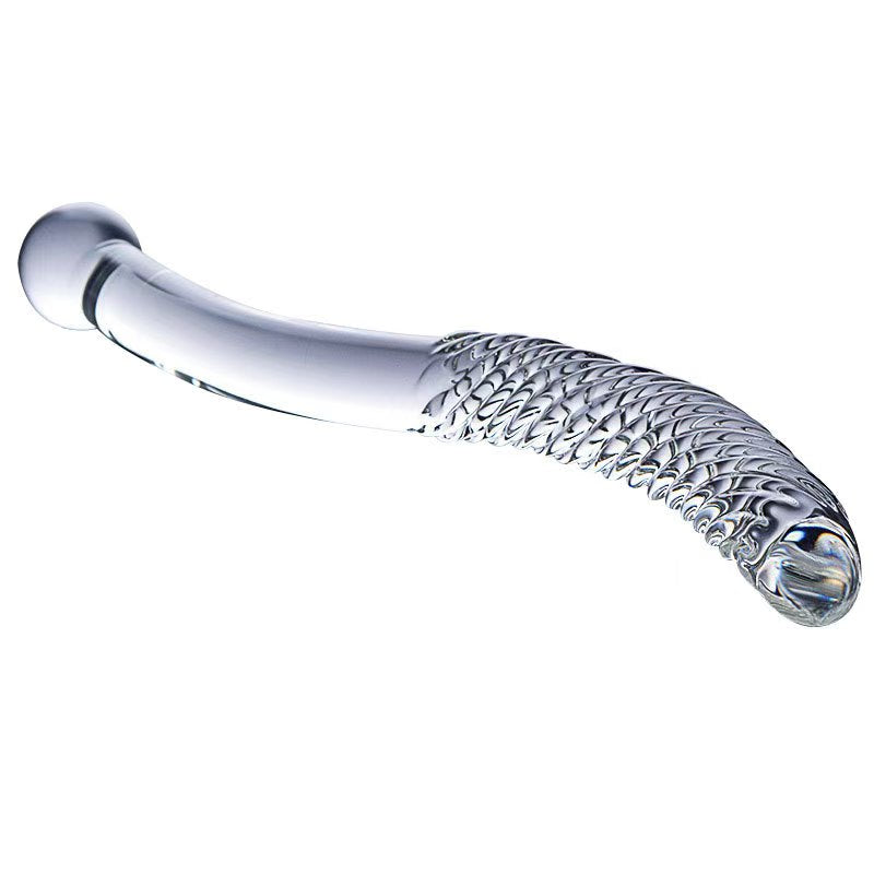 Glazen Dildo met Twee Kanten en Spiraal
