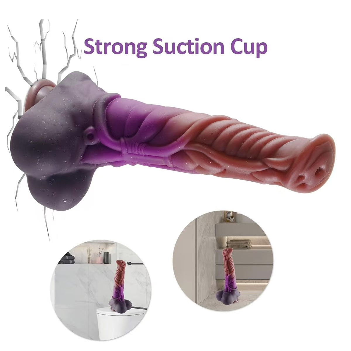 24cm Zachte Kleurrijke Fantasy Horse Dildo