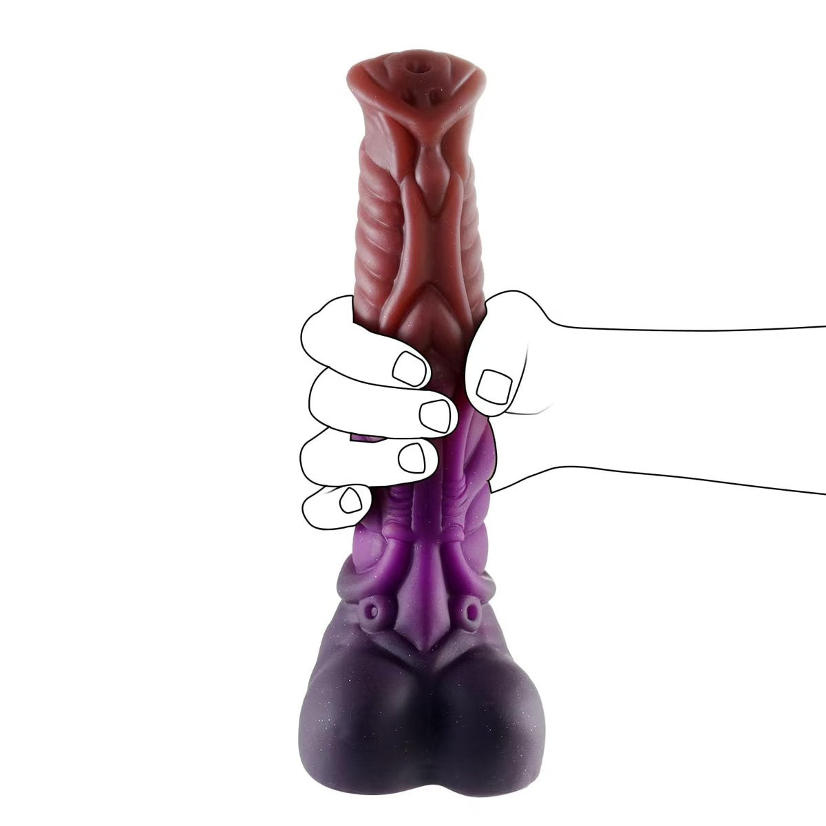 24cm Zachte Kleurrijke Fantasy Horse Dildo