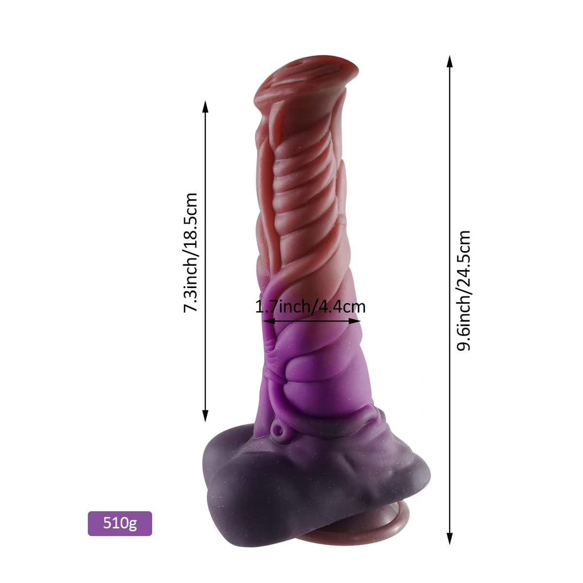 24cm Zachte Kleurrijke Fantasy Horse Dildo