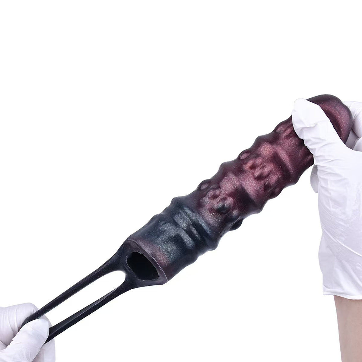 Realistic Ribbed Silicone Penis Sleeve 15cm