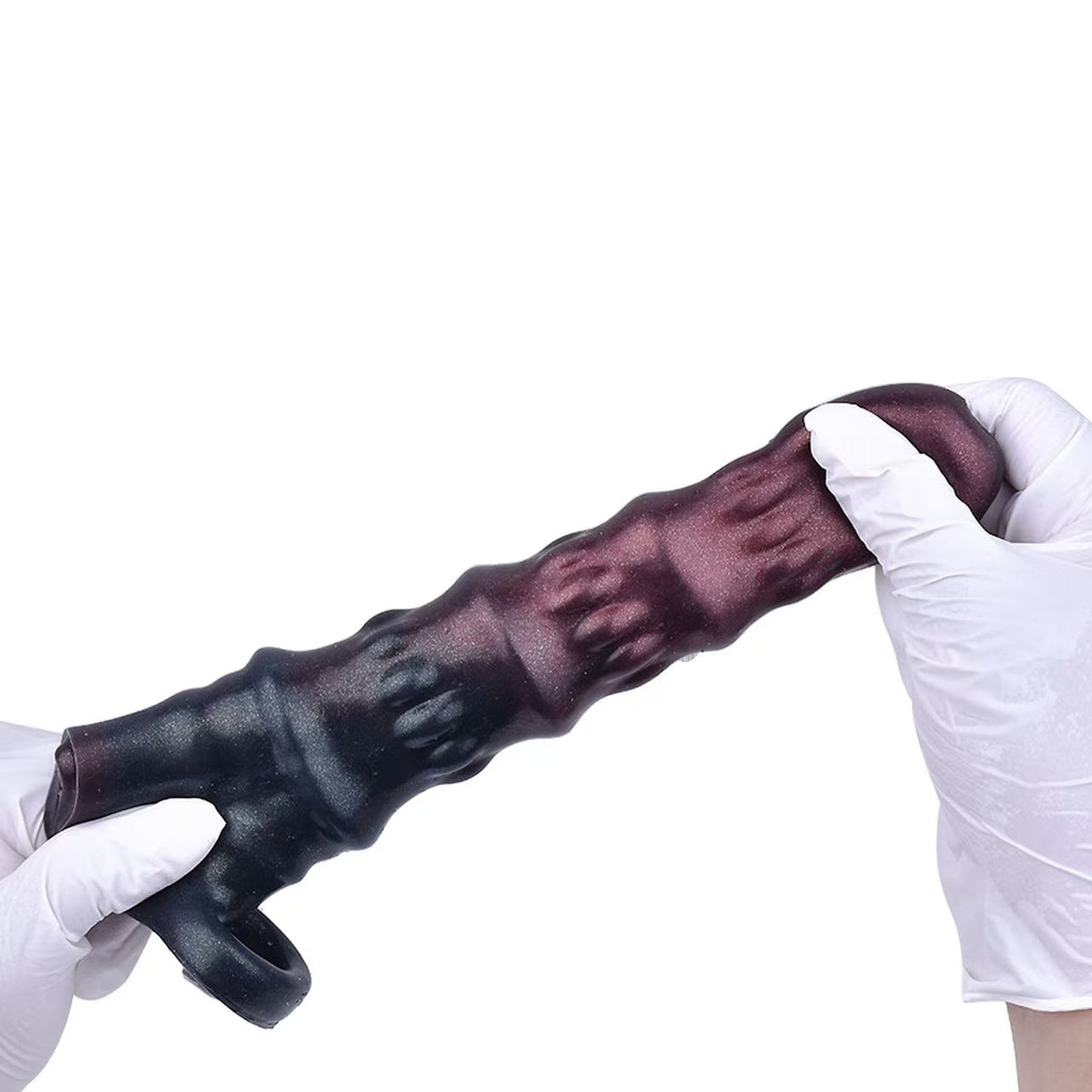 Realistic Ribbed Silicone Penis Sleeve 15cm