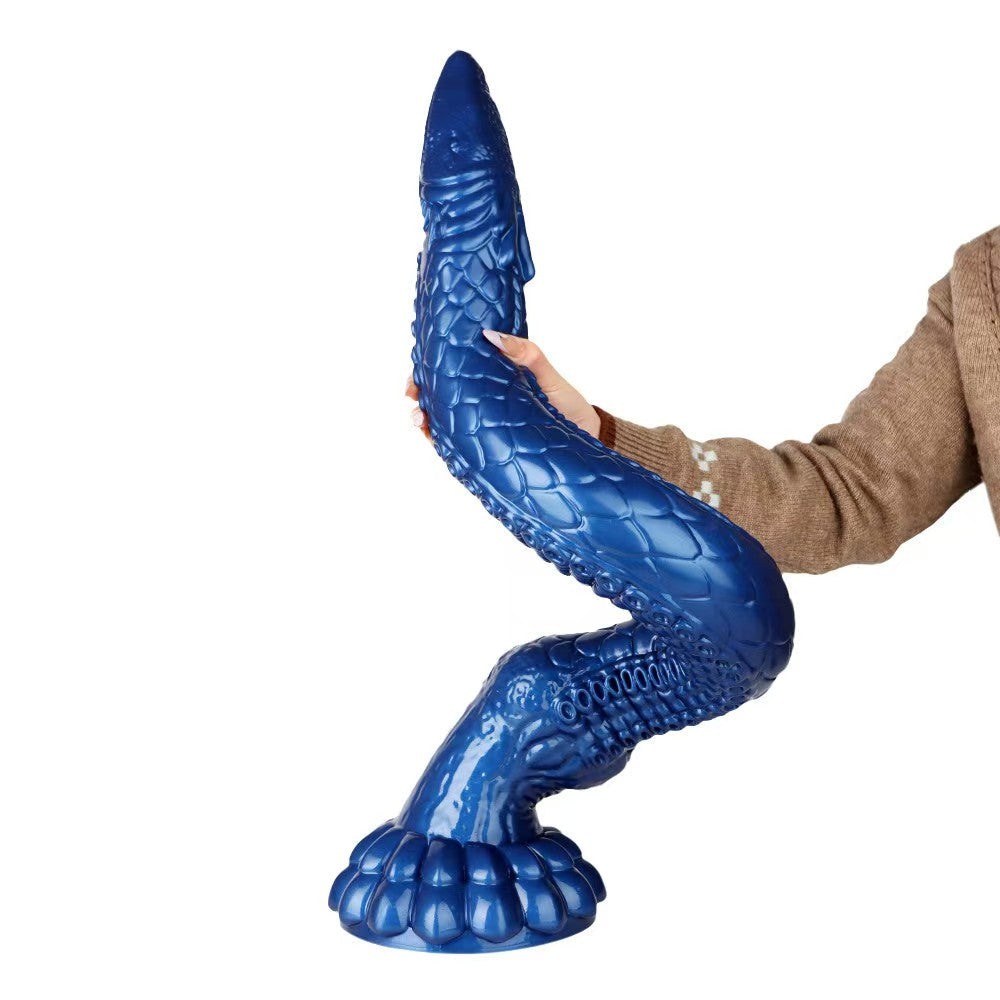 Blauwe Alien Tenticle Dildo 91 cm Lang
