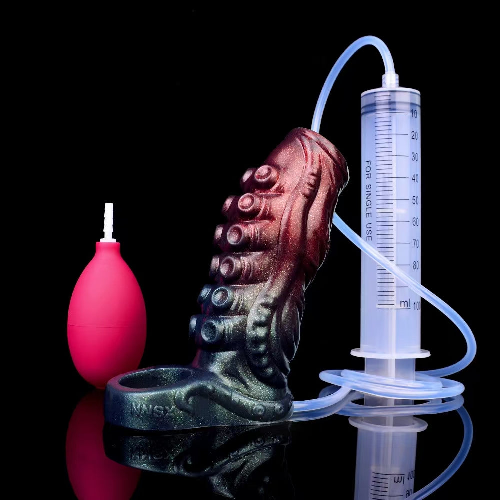 Fantasy Tenticle Textuur Squirting Penis Sleeve