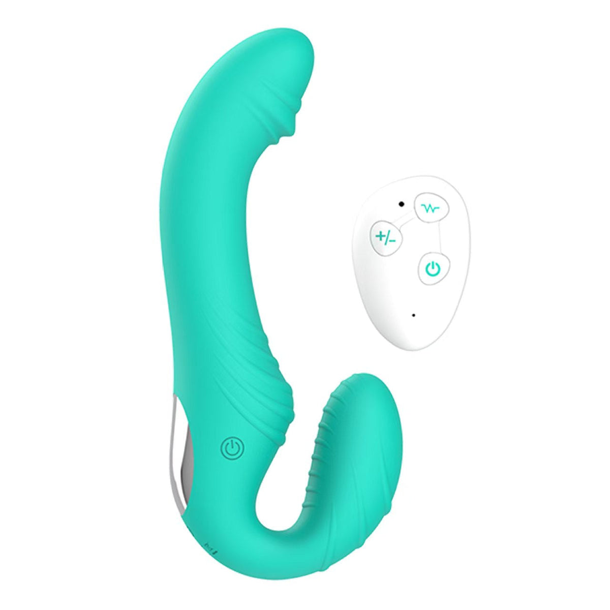 Muntgroen Vibrerende Strapless Strapon Met Afstandsbediening