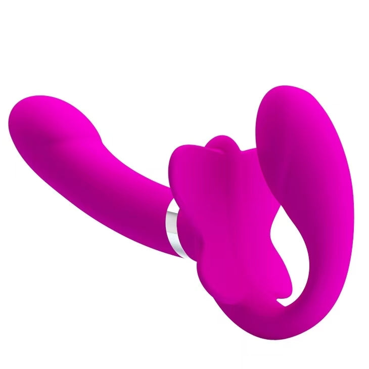 Zachte Strapless Dildo Met Dubbele Stimulatie