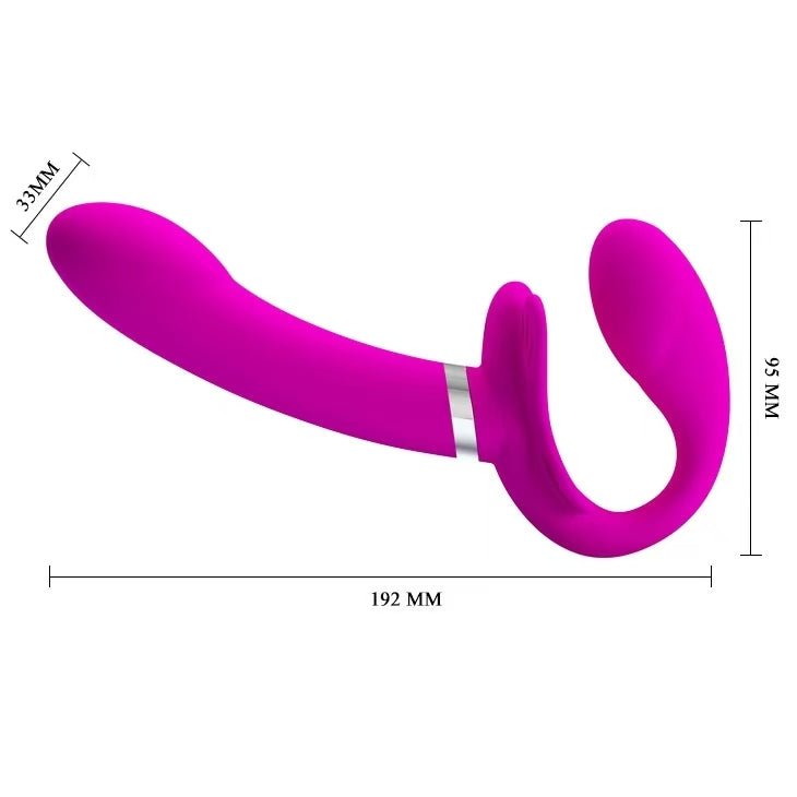 Zachte Strapless Dildo Met Dubbele Stimulatie