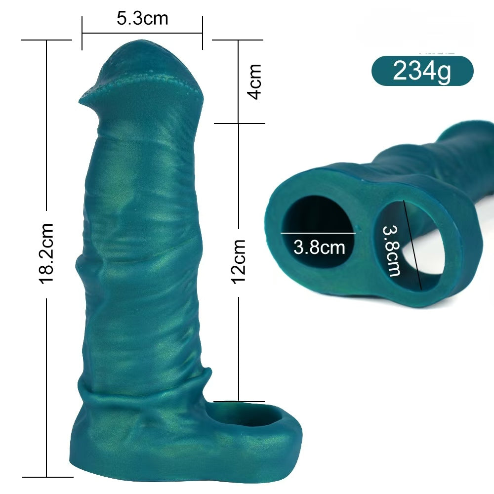 Fantasy Horse Penisextension 18 cm Met Ribbels