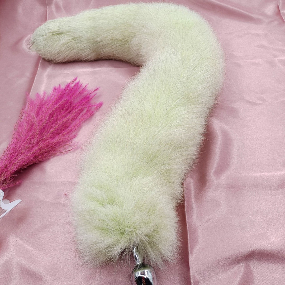 69cm Limegroene Anal Plug Tail Vossenoren Cosplayset