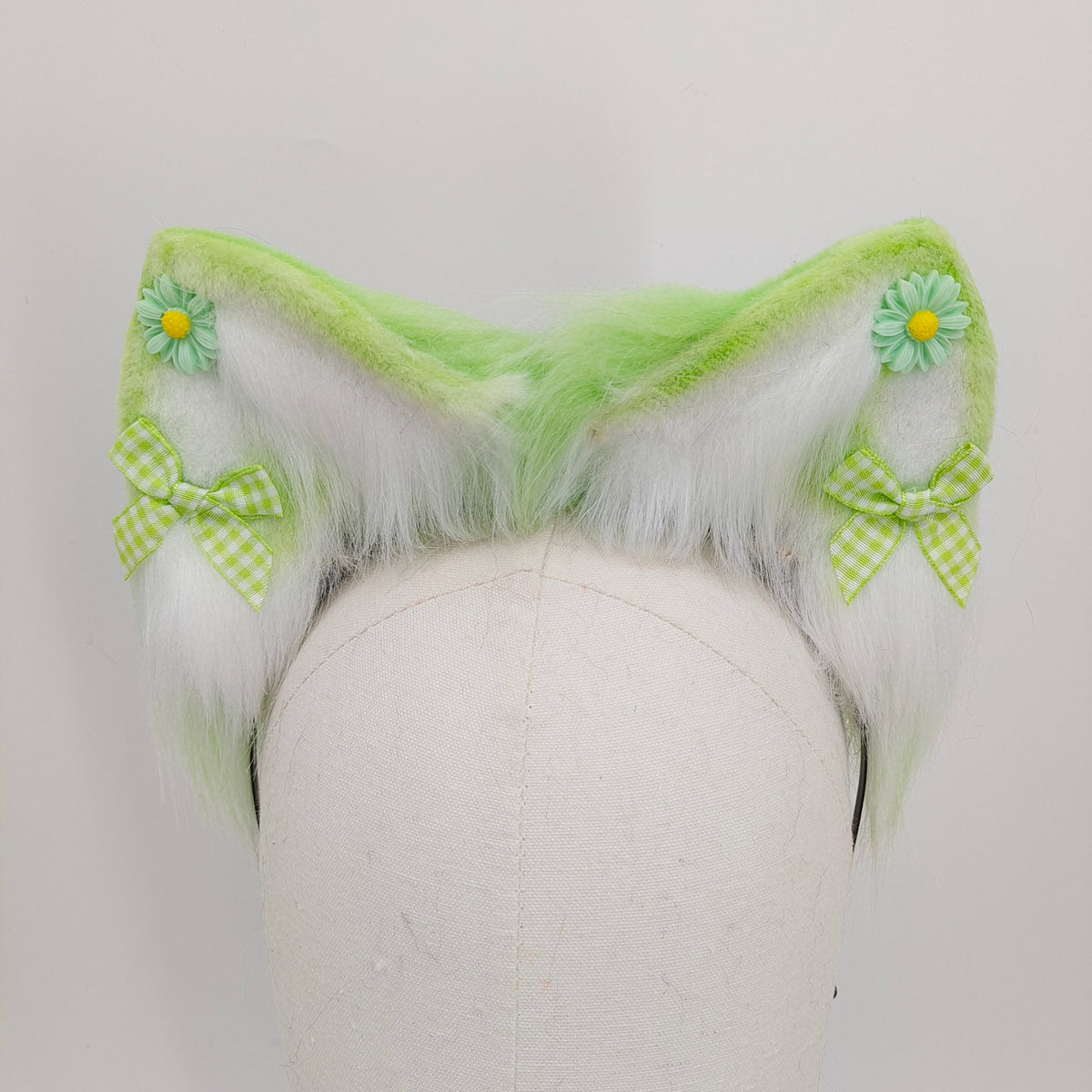 69cm Limegroene Anal Plug Tail Vossenoren Cosplayset