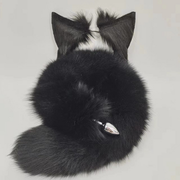 Fox Tail Buttplug Met Metalen Plug En Bontstaart