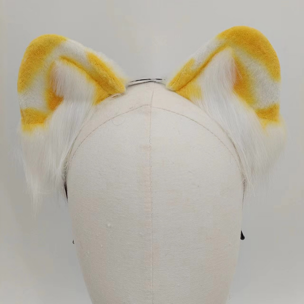 40cm Gele Butt Plug Fox Metalen Oorenset
