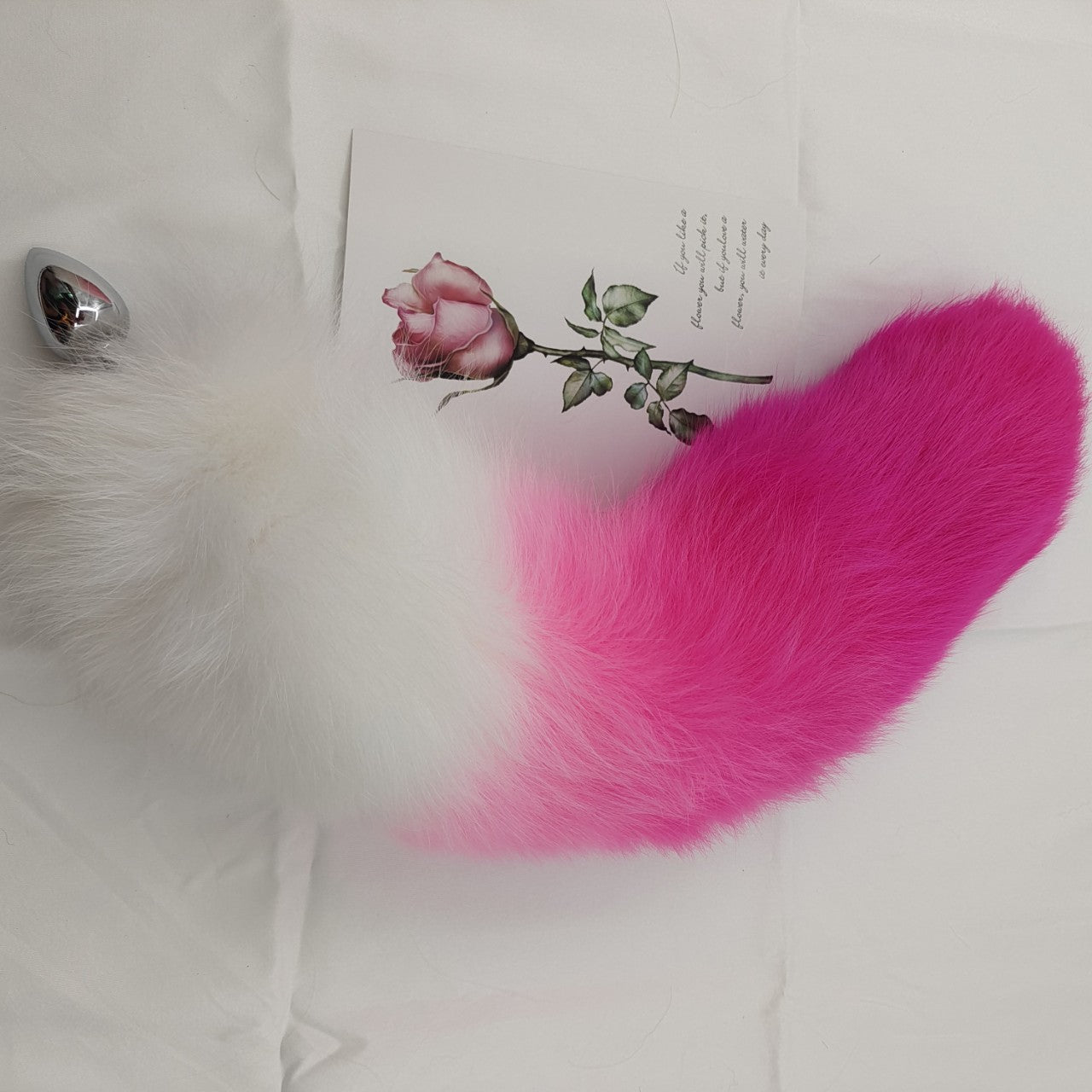 Pink Fox Tail Plug Van Echt Bont