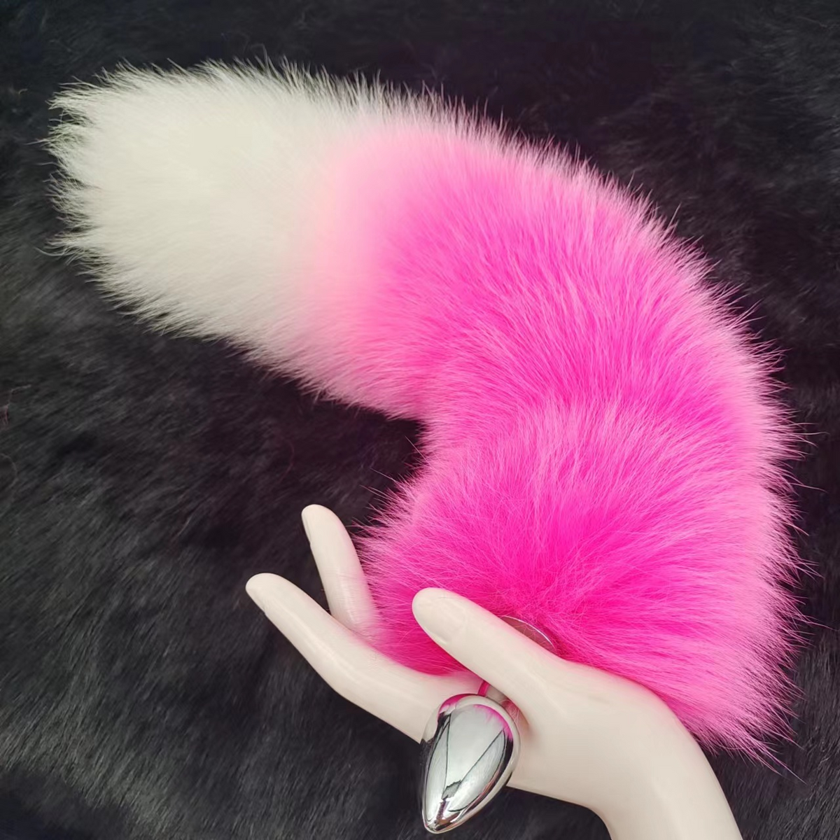 Pink Fox Tail Plug Van Echt Bont