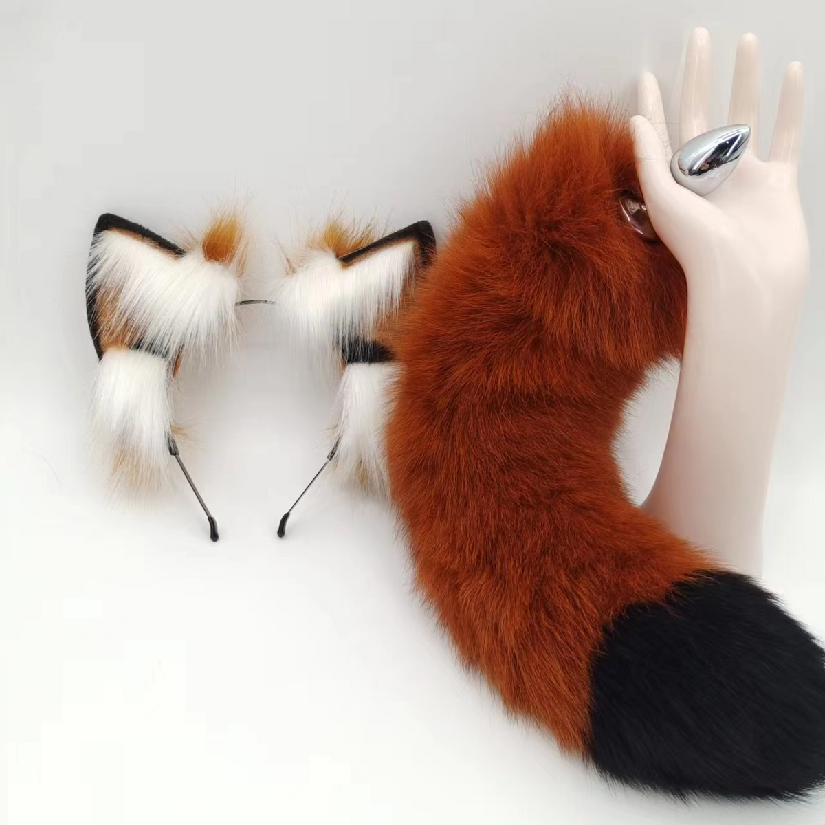 40cm Echt Vossenbont Fox Tail Butt Plug