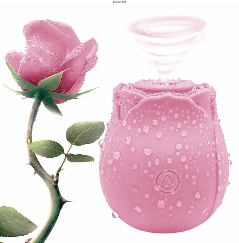 Zwarte Siliconen Rose Toy Met Magnetisch Opladen