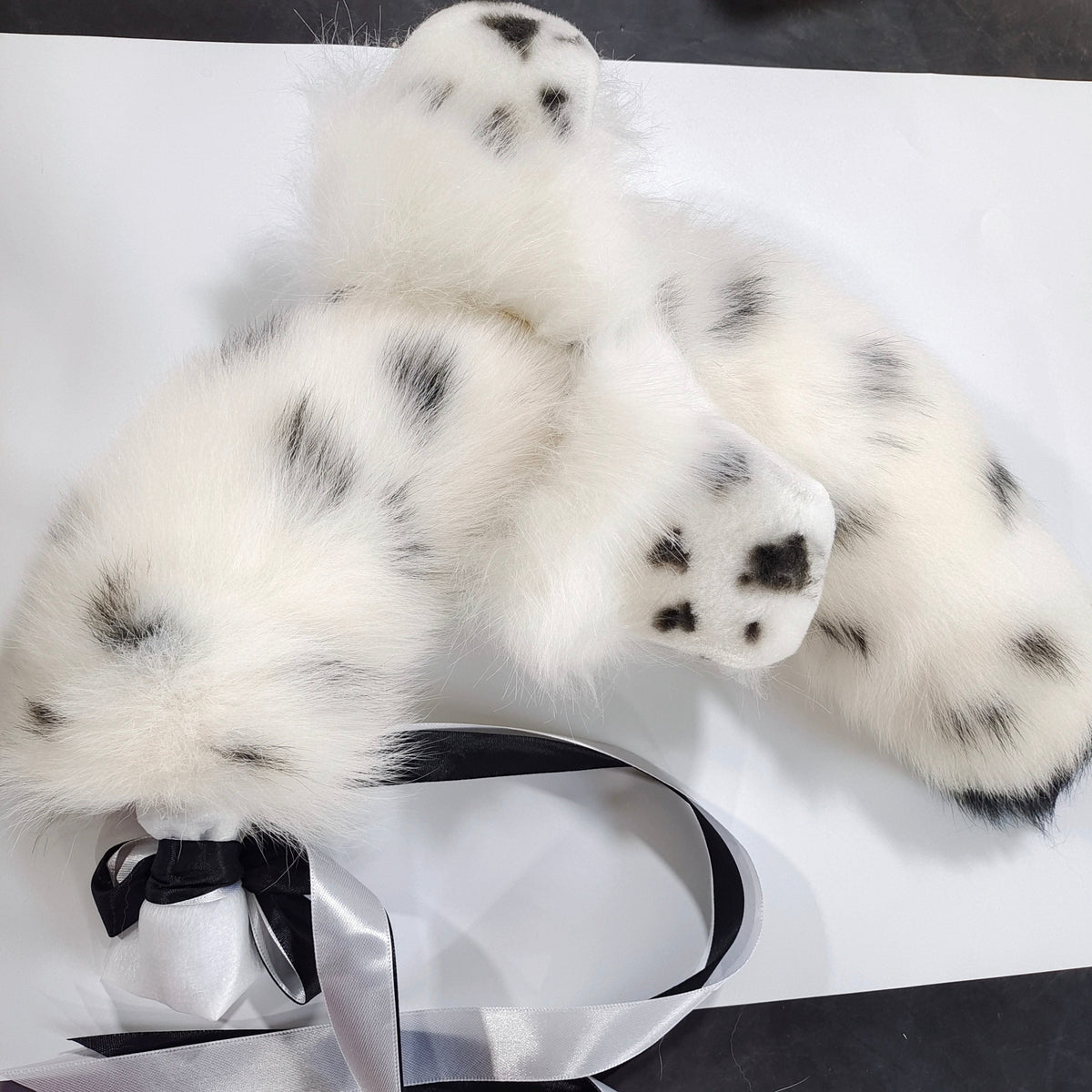 Dalmatian Anal Plug Animal Staartset Vier Maten