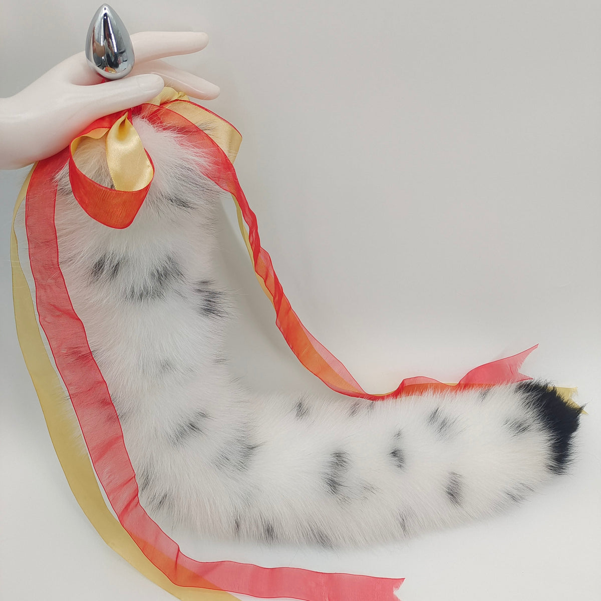 Dalmatian Anal Plug Animal Staartset Vier Maten