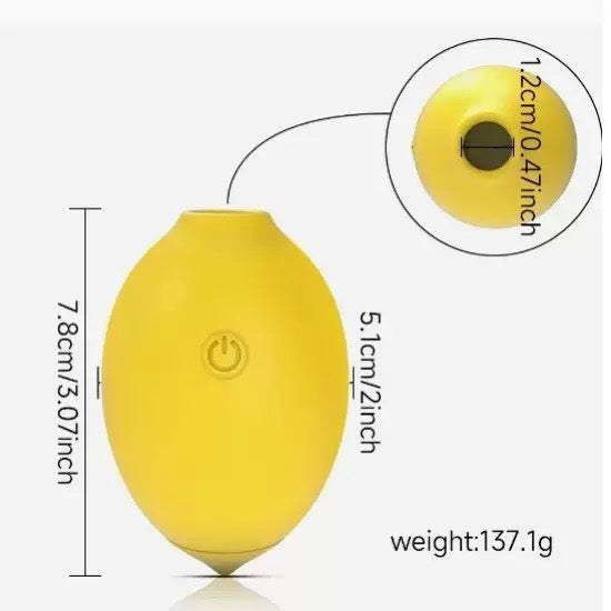 Citroenvormige Clitoris Stimulator Voor Beginners Met Zuigfunctie
