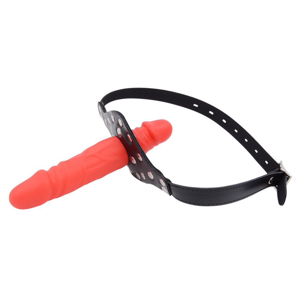 17.8cm BDSM Gag Met Bondage Dildo Design