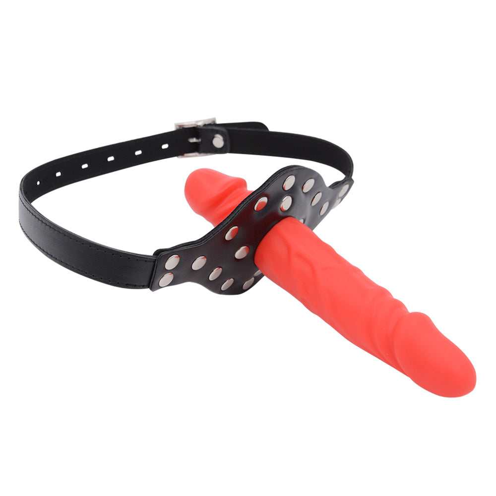 17.8cm BDSM Gag Met Bondage Dildo Design