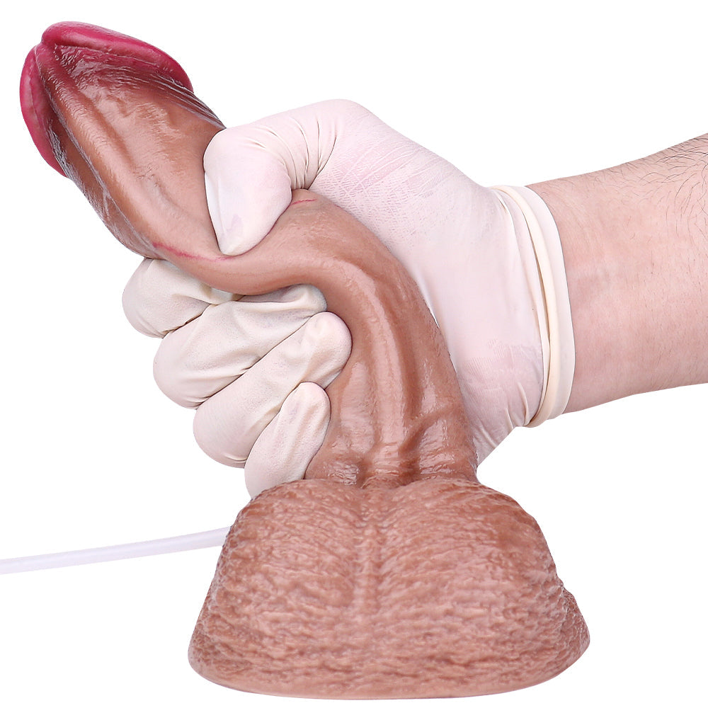 18cm Dual Density Realistic Gebogen Squirtingdildo