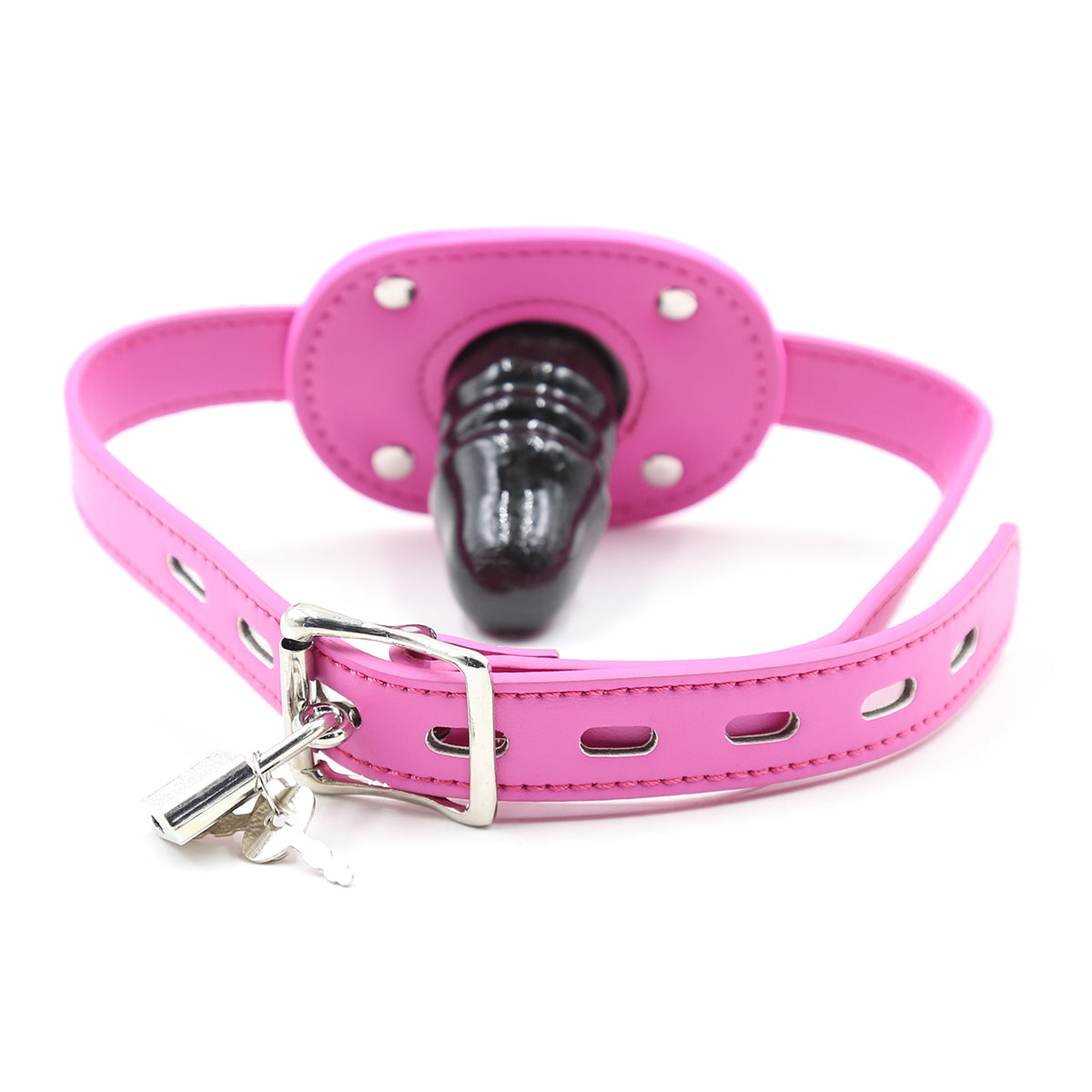BDSM Dildo Gag Met Zwarte Mondknevel